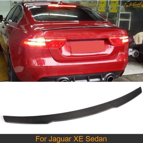 Carbon Fiber Rear Trunk Boot Lip Wing Spoiler for Jaguar XE Sedan 4 Door 2015 - 2017 Rear Trunk Spoiler Wing Black FRP