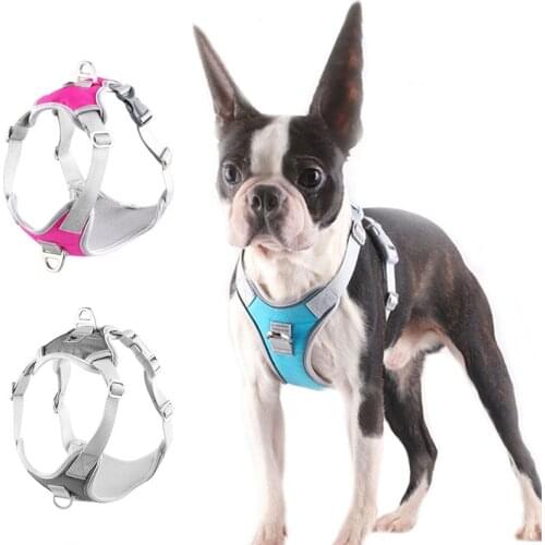Dogs Harness Vest Reflective Small Medium Pet Dog Harness Soft Breathable Dog Harnesses Collar Walking Training Pet Products