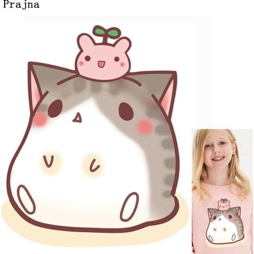 Pulaqi Lovely Animal Heat Transfer On Clothes Vinyl Printed Iron On Transfer For Clothing Ironing Sticker Thermal Applique Decor
