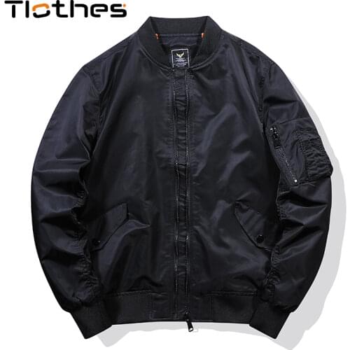 Aurumn Winter Streetwear New Fashion Bomber Jacket Mens Jackets and Coats Outerwear Solid Mens Jacket Military Men Clothes