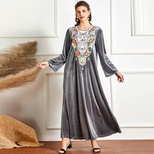 Plus Size Abaya Dubai Turkey Muslim Hijab Dress Islam Turkish Dresses For Women Clothing Robe Musulman Femme Ropa Mujer Vestidos