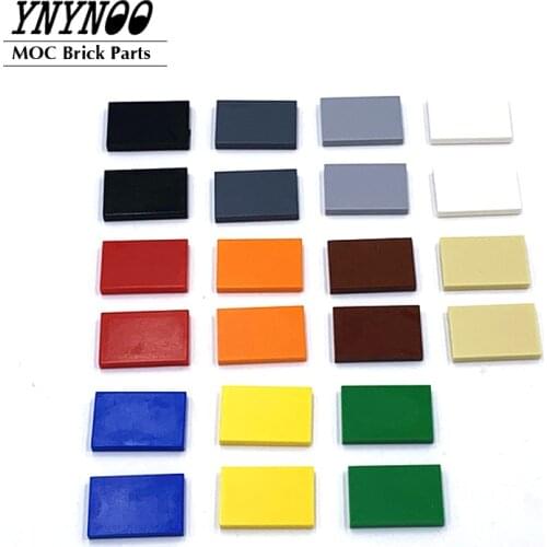 130Pcs/Lot Elements MOC Brick Flat Tile 2x3 Groove Tablet Building Blocks DIY Toys Compatible with 26603 Bricklink Rebirckable