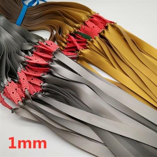 3/6pcs 1mm Thickness Flat Rubber Band for Slingshot Hunting Catapult Natural Latex Flat Elastic Resilient for Shooting
