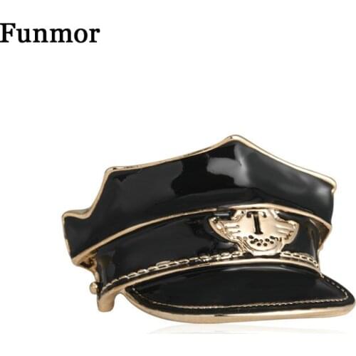 Funmor Hat Brooch Enamel Pin Alloy Jewelry For Women Men Work Activity Party Accessories Shirt Bag Coat Decoration Ornament Gift