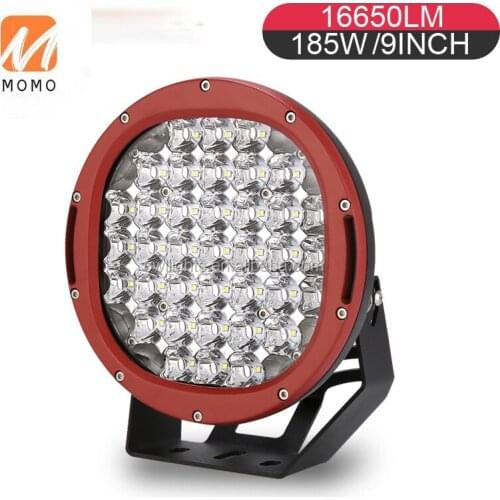 Auto parts accessories IP68 Waterproof Rate with Breather 9inch 185w Offroad LED Driving Light 4x4 LED Car Headlight for Bumper