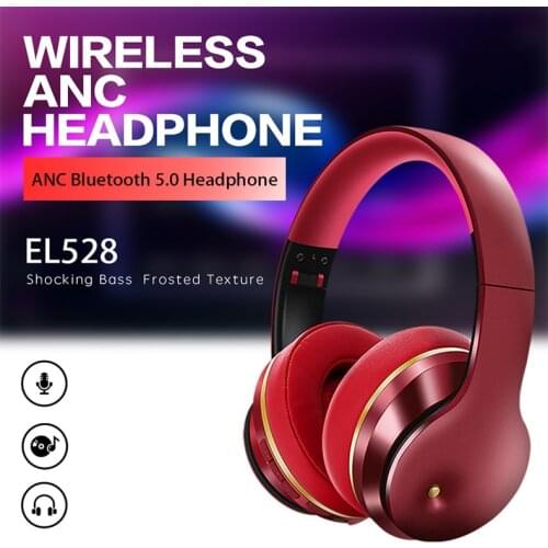 ANC Bluetooth Headphones Active Noise Cancelling Wireless Headset Foldable Hifi Deep Bass Earphones with Microphone for Music