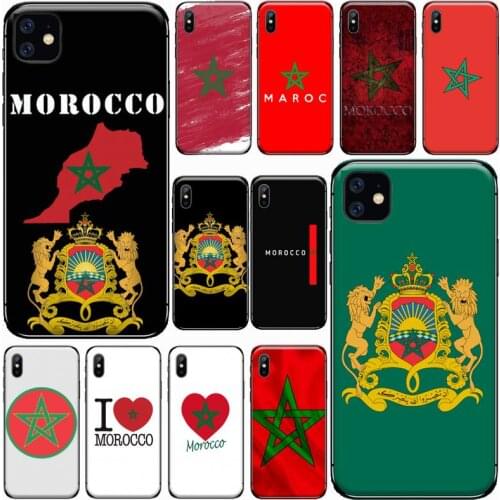 Morocco flag badge Fashion Art Phone Case for iPhone 11 12 pro XS MAX 8 7 6 6S Plus X 5S SE 2020 XR Soft silicone
