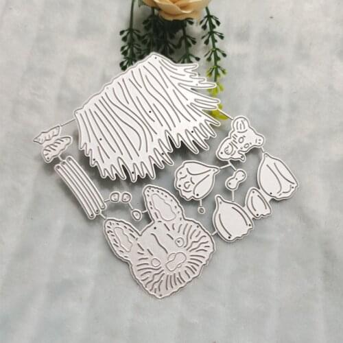 Flowers, grass, cat, mouse Metal Cutting Dies for DIY Scrapbooking Album Paper Cards Decorative Crafts Embossing Die Cuts