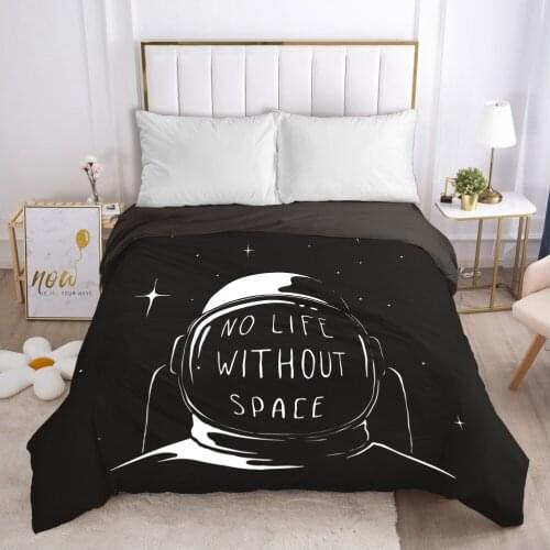 Cartoon space astronaut Childrens Duvet cover Quilt/Blanket/Comfortable Case Bedding for kids baby boy girls for Home without