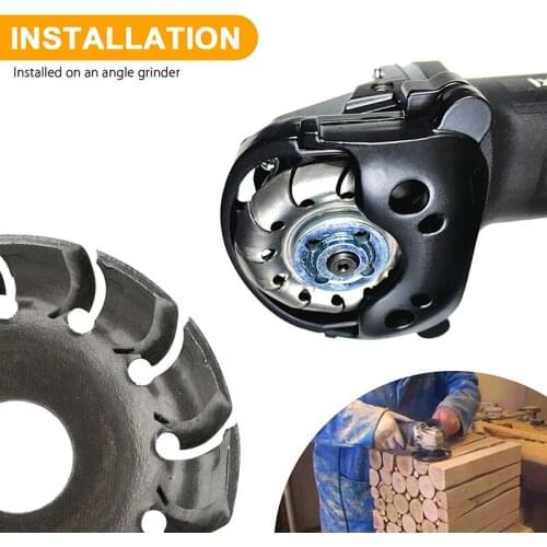 12 Teeth Wood Carving Disc Manganese Steel 22mm Bore Grinder Wood Shaping Saw Blade for 125 Angle Grinder Woodworking Tool