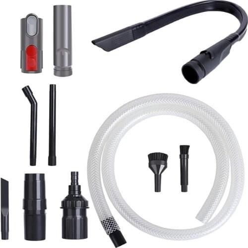 For Dyson V7 V8 V10 V11 Vacuum Cleaner Replacement Flat Suction Tube Adapter Head Soft Crevice Tool Set