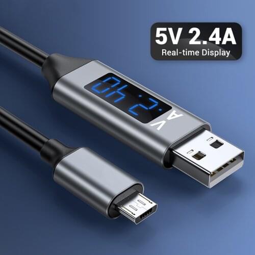 Micro USB Cable Fast Charging Data Sync Cord Digital Display USB Type C Cable Mobile Phone Charge Wire For iPhone 12 Xiaomi 11