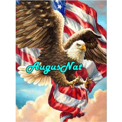 Eagle diamond painting american flag dimond embroidery full square diamant rhinestone picture oil paint by number flying bird