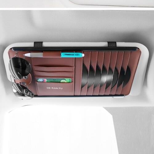 CD/DVD Wallet for Car Interior Storage with Card Sunglasses Holder for BMW/Audi all cars Sun Visor DVD Bag
