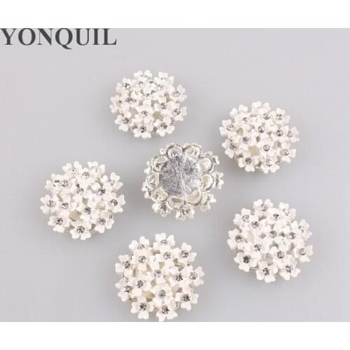 Beautiful Clear Crystal Small Flower Rhinestone Brooch Bouquet for Wedding DIY Jewelry Accessories 20Pcs/Lot MYQB008