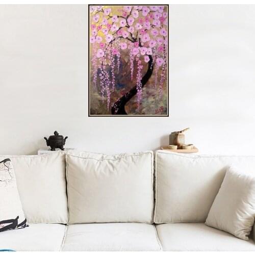 Beautiful plum tree 5d diamond embroidery circle diamond special shape painting rhinestone crystal painting home decoration