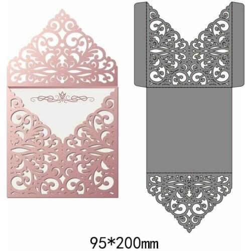 L-Sanday Crafts Die Cuts Hollow Lacework Envelope Metal Cutting Dies Scrapbook Embossing Card Craft DIY