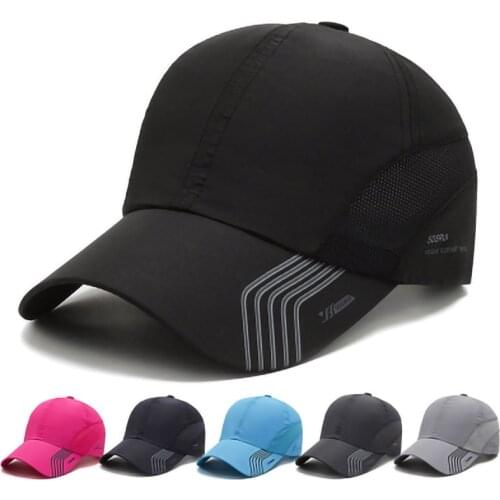 Unisex Summer Quick Drying Baseball Cap Adjustable Sports Caps for Men Womens Breathable Sun Hat Trucker Snapback Peaked Cap