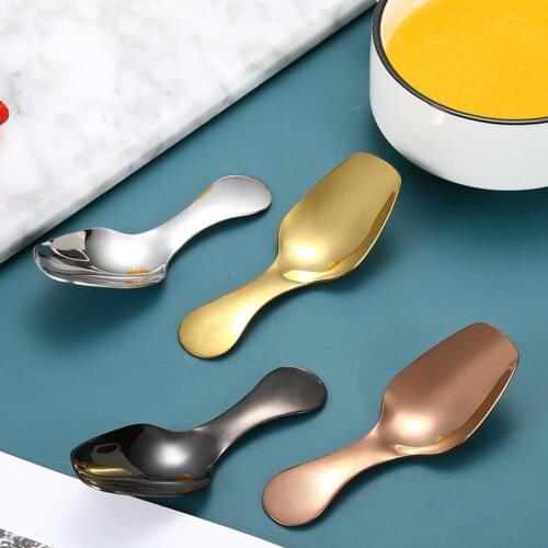 Spoon Mirror Polishing Anti-deform Stainless Steel Hot Drinking Flatware Spoon for Creative Household Kitchen Dorm Gifts