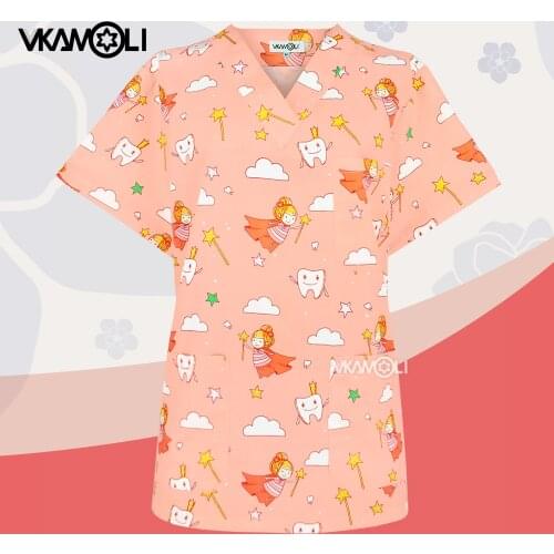 Hospital Staff Scrub New Design Nursing Uniform Unisex Dental Clinic Supplies Nurse Doctors Work Uniforms Scrubs Tops