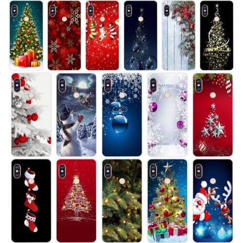 38SD Christmas holiday Tree New Year Soft Silicone Tpu Cover phone Case for xiaomi redmi 5A 5Plus note 5 5A Pro 5A prime mi 6