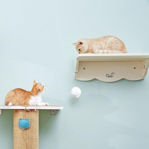 Wall-mounted Wooden Cat Furniture, Stable Cat Jumping Platform, Cat Litter, Small Cat Bed, Pet Toy
