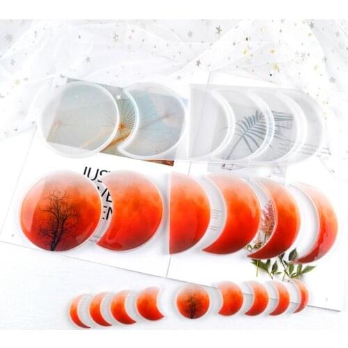 Transparent Silicone Mould Dried Flower Resin Decorative Craft DIY Solar eclipse pendant Mold epoxy resin molds for jewelry