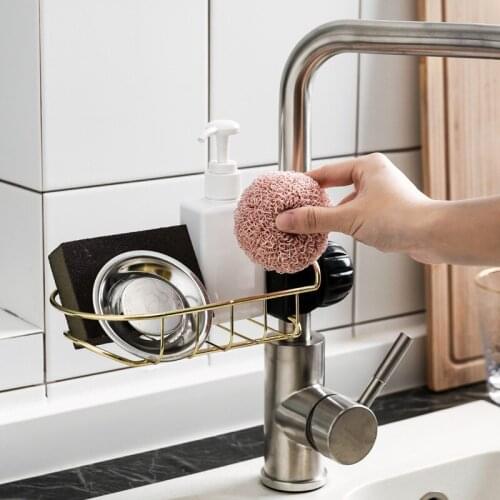 Adjustable Faucet Rack Storage Shelf Sponge Dish holder Drainner Sink Drain Rack Basket Organizer Kitchen Bathroom Accessories