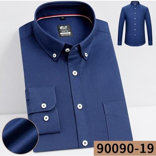 Pure Cotton Oxford Spinning Longsleeve Shirt for Men Slim Fit Shirt Men Plaid Shirt Mens Fashion Trends Leisure Cotton Sanded