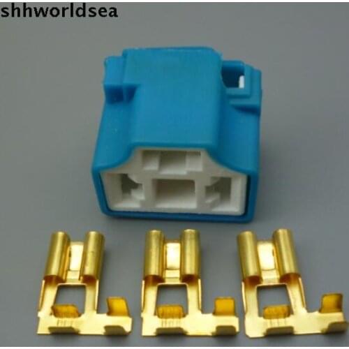 Shhworldsea 10sets 9003 H4 3 pin CAR bulb SOCKET Auto Ceramic Headlight Extension connector plug automotive lamp holder