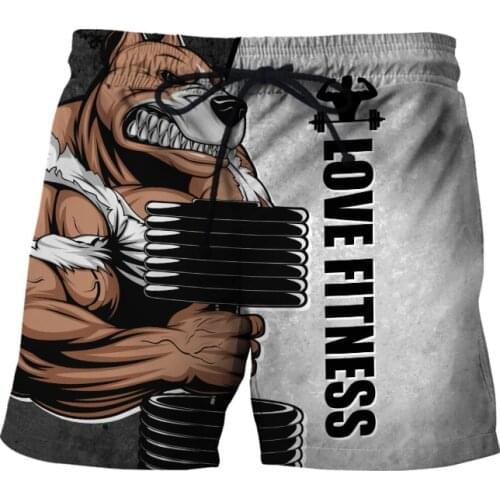 CLOOCL Rottweiler Love Fitness Mens Shorts 3D Print Cartoon Animal Sports Pants Harajuku Fashion Beach Shorts Board Pants