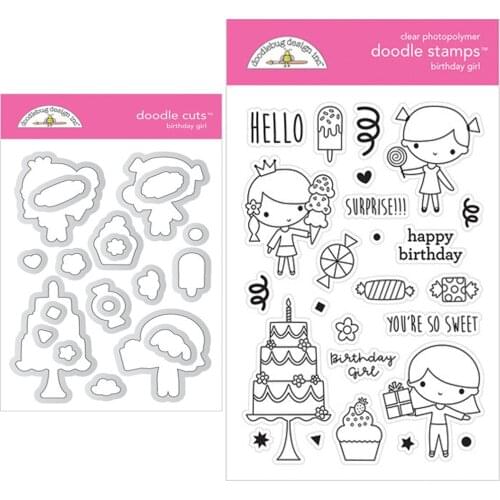 Sirius Girl birthday cake Metal Cutting Dies and stamps Template for DIY Scrapbooking Photo Album Embossing Decorative Cards new