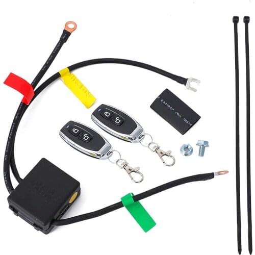 12V Motorcycle Universal Battery Disconnect CutOff Isolator Master Kill Switch Remote Control Wireless 2 KEYs