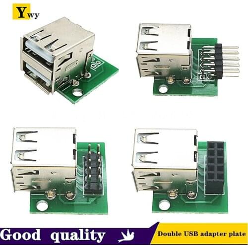 USB 2.0 Universal Serial Bus USB Female Dual-row USB Straight Needle Curved Needle Connector 2.54 mm PCB Converter Adaptation