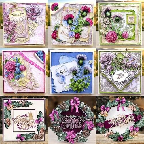 Flower Leaf Word Basket Sets Metal Cutting Dies for Scrapbooking and Cards Making New 2019 Craft die cut