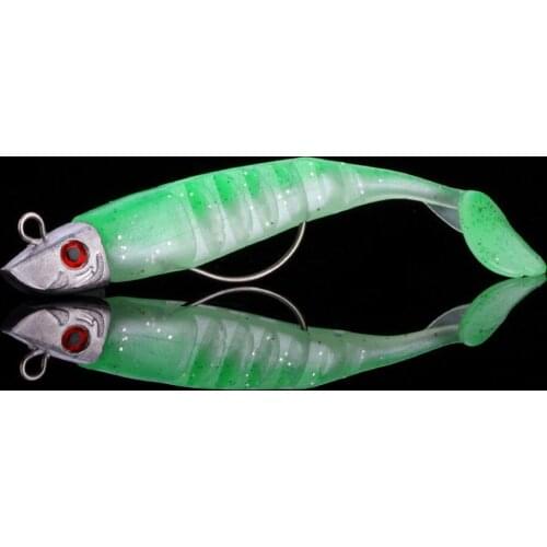 WALK FISH 1PCS Lead Head Jig Ice Fishing Lure 6 Colors 100mm/15.6g 120mm/26.2g Jigging Soft Bait Hook Fishing Tackle Pesca