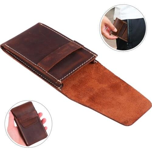 1 Pc Leather Travel Watch Organizer Portable Leather Watch Storage Pouch