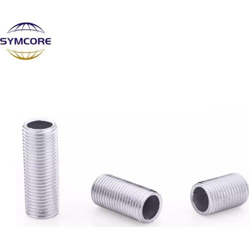 2pcs M10 tooth tube Lamp head Hollow Full Threaded screw rod fine tooth straight tube Lamp cap fixing screw 10mm pitch 1mm