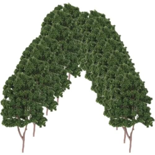 20pcs 1:150 Miniature Landscape 7.5cm Tree Model Train Scenery Layout Railway Road Supplies Model Building Kits