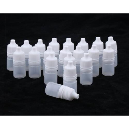 20pcs Plastic Empty Eye Drops Bottles 3ml for Essential Oil Perfume Makeup