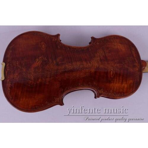 4 string 4/4 Violin Ebony parts Flame Maple Back Antique Varnish Spruce Master Powerful Sound Pro+502