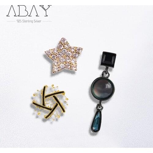 925 Sterling Silver Pin Noble Temperament Style Earrings,Inlaid with Exquisite Gems,Fashionable and Versatile Style Anti Allergy