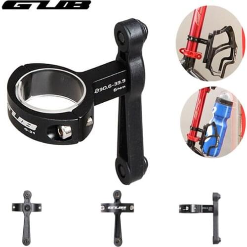 GUB Aluminum Alloy Bicycle Seat Bottle Cage Adapter Converter Adjustable For 30.9-33.9mm MTB Road Bike Handlebar Holder Clips