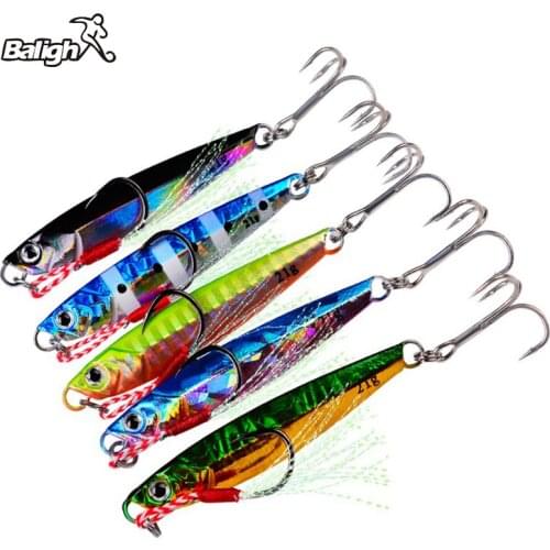 Balight Fishing Lure Glow Jigs 7g/10g/14g/17g/21g Artificial Lures 5 Colors Bass Pike Grouper Carp Fishing Lead Jig Tackle