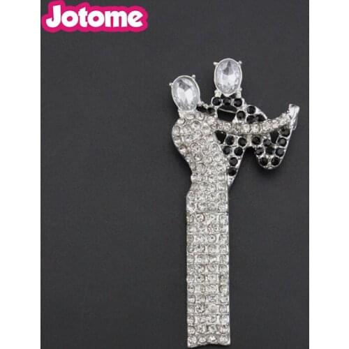 20pcs/Lot Wholesale Clear Rhinestone crystal sweet dance brooch pin for wedding invitation/Engagement/party