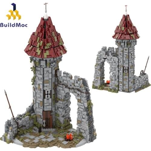 BuildMoc Ideas City Street Scene Castle For The Game Dark Souls Creator Expert Modular Building Blocks Construction MOC Kid Toys