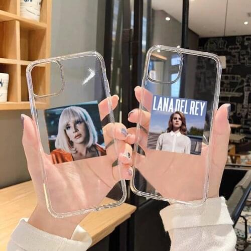 Fashion pretty Lana Del Rey Phone Case Transparent for iPhone 6 7 8 11 12 s mini pro X XS XR MAX Plus SE cover funda