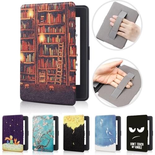 PU Leather Case For Kindle Paperwhite 1 2 3 DP75SDI 2015 2017 7th Cover Auto Wake Up Sleep Smart PU Case With Handle