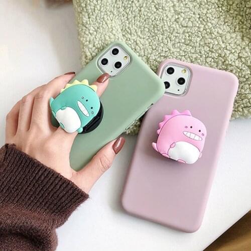 Cute Dinosaur Finger Ring Stand Case for Xiaomi Redmi Note 9S 9 Pro Max 8T 8 7S 6 Pro 5A 4X 4 3 Hongmi Y1 Y2 Y3 TPU Holder Cover