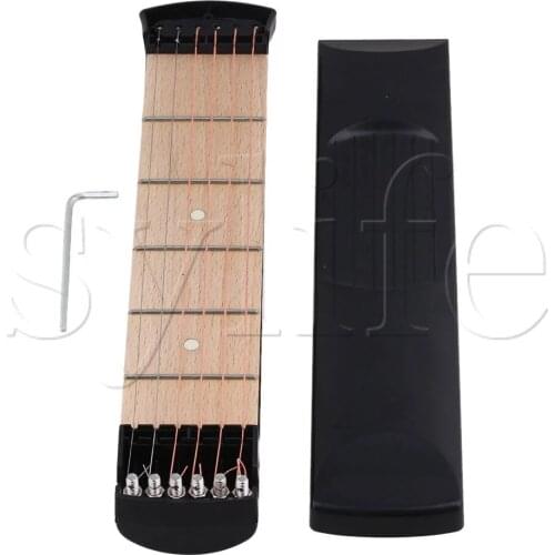 Black Pocket Guitar 6 Fret 6 Strings Trainer Tool for Left Handed